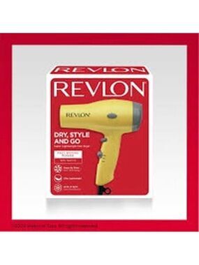 Revlon Dry, Style, and Go Hair Dryer Yellow